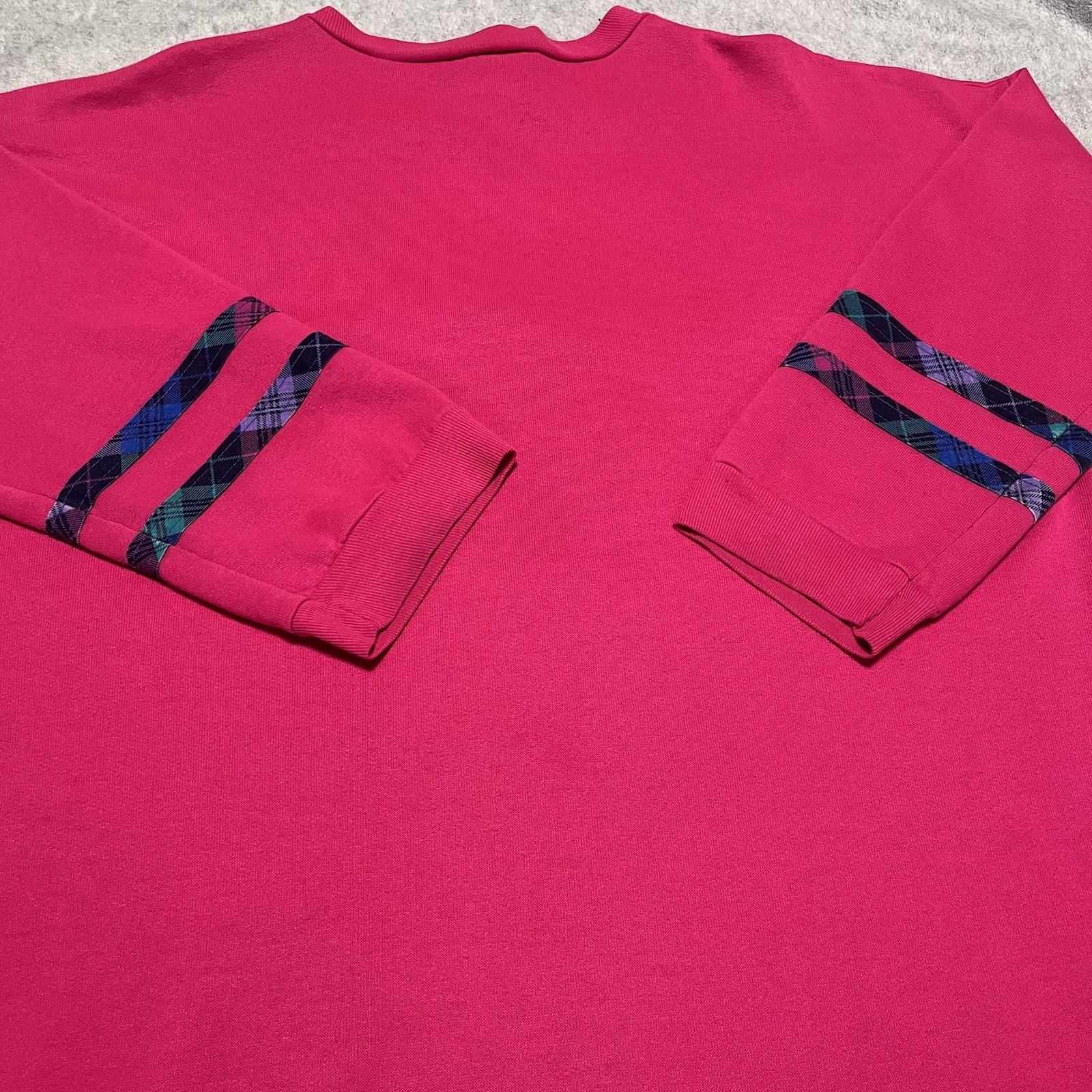 VTG Comfy Club Dog Sweatshirt Nightgown Sleep Shirt Pink Long Sleeve 80s USA L