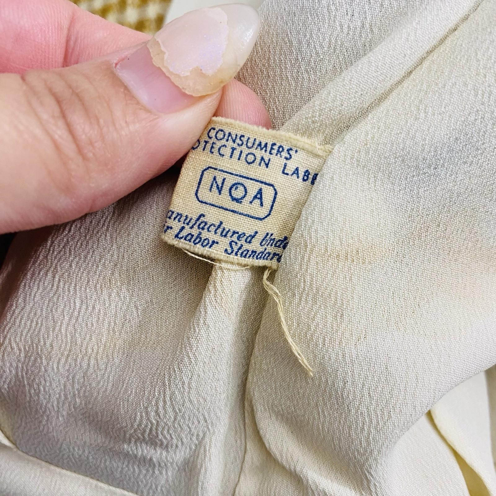 VTG 1950s Moordale Junior Suits Gingham Peplum Jacket Yellow White Check Kirvens