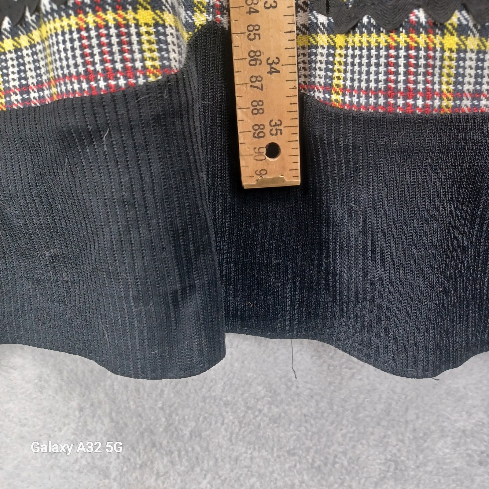 Vintage Mod Plaid Midi Dress Womens Size 14 See Measurements Fashion Rare 1970s
