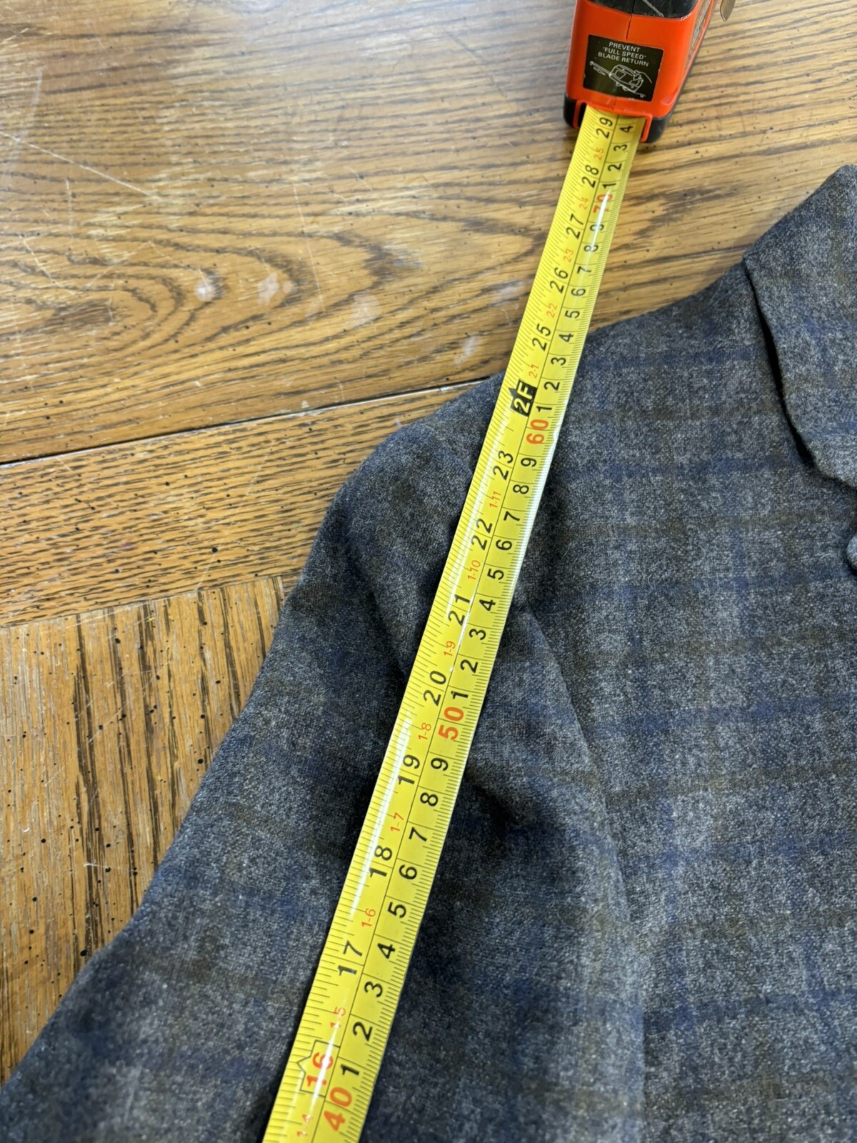 Sears Fraternity Prep Vintage Blazer Sport Coat Gray Plaid 40