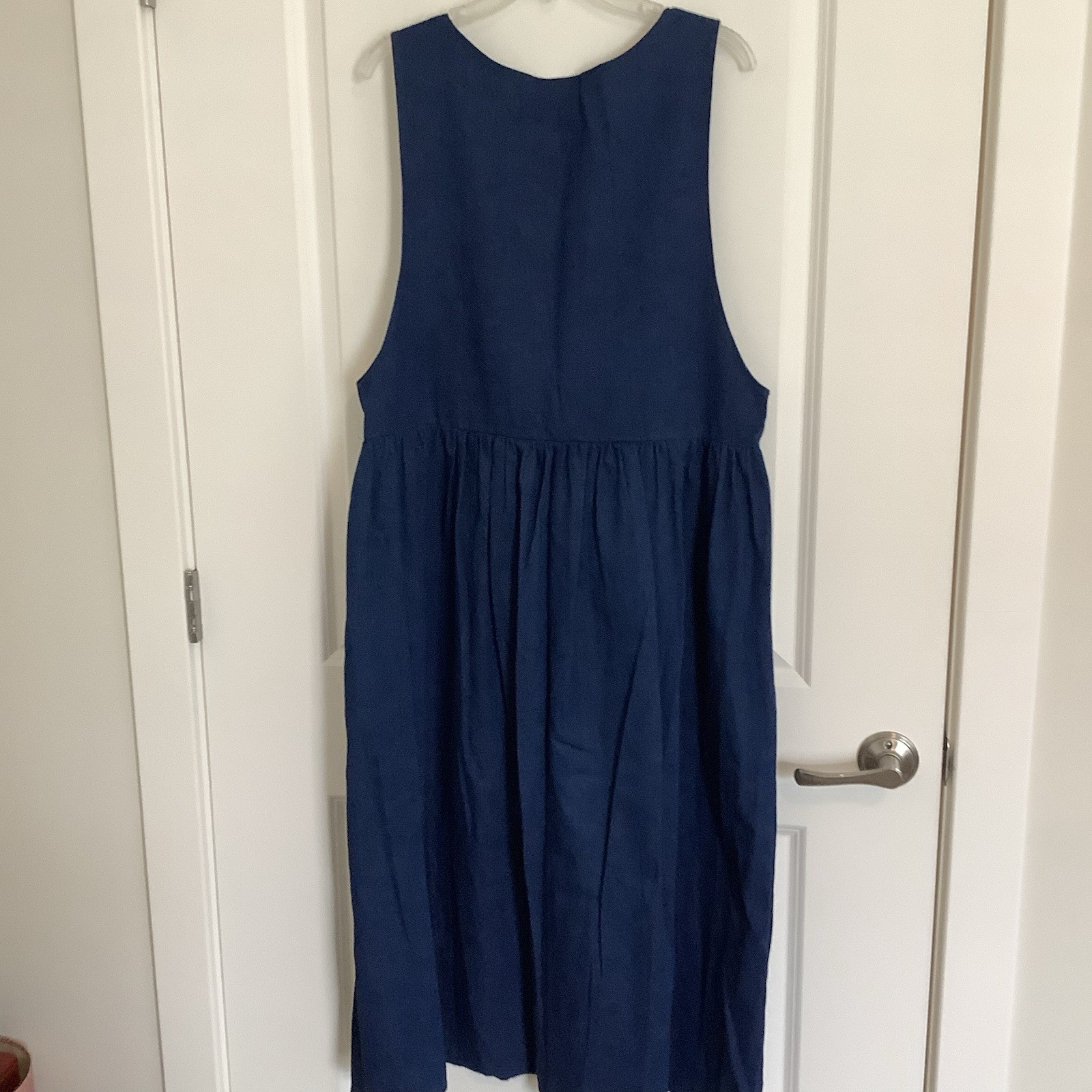 Vintage Blue Denim Happy Birthday Jumper Dress For Teachers Size M