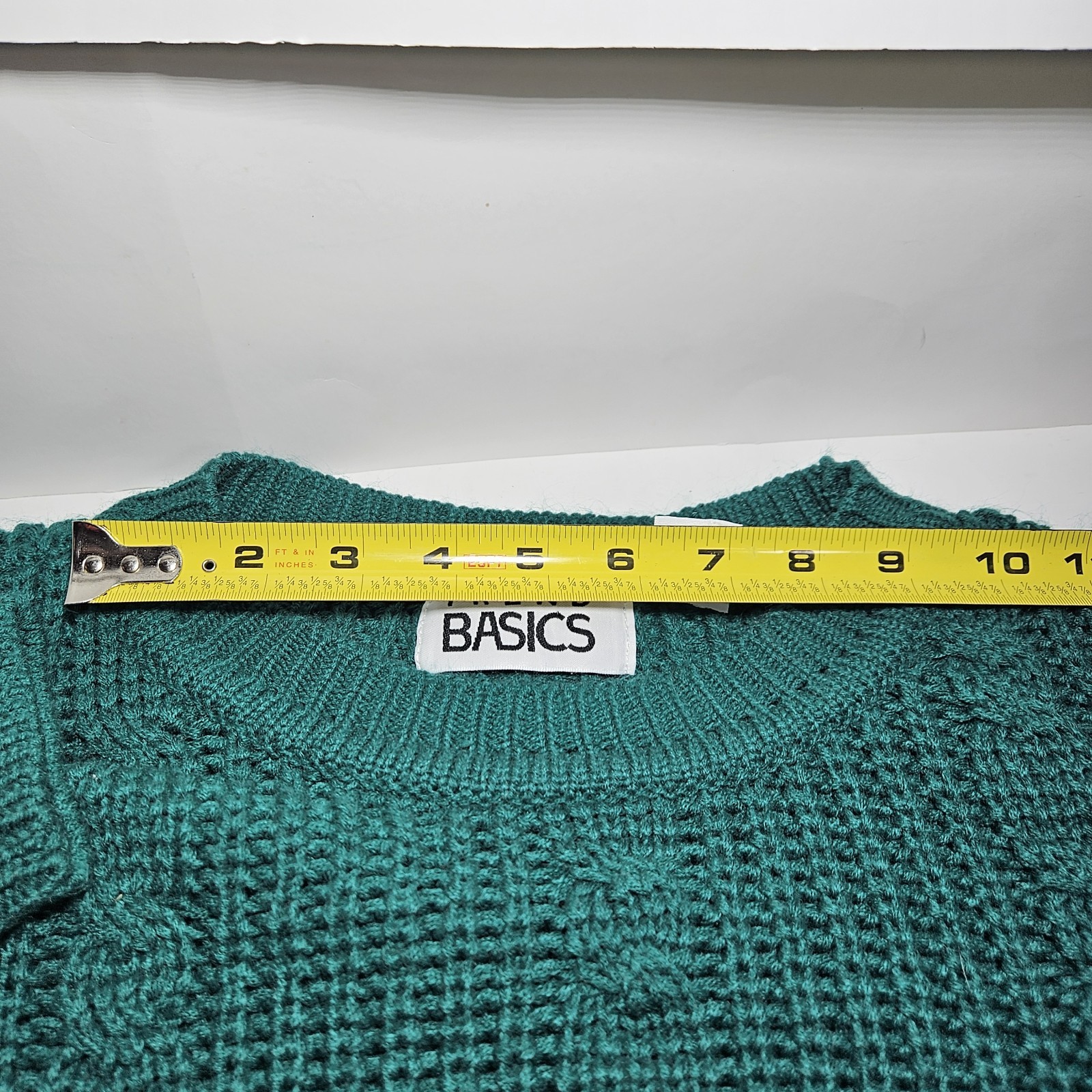 Vintage Sweater Size XXL Extra Large Solid Dark Green Retro 80s 90s Knit