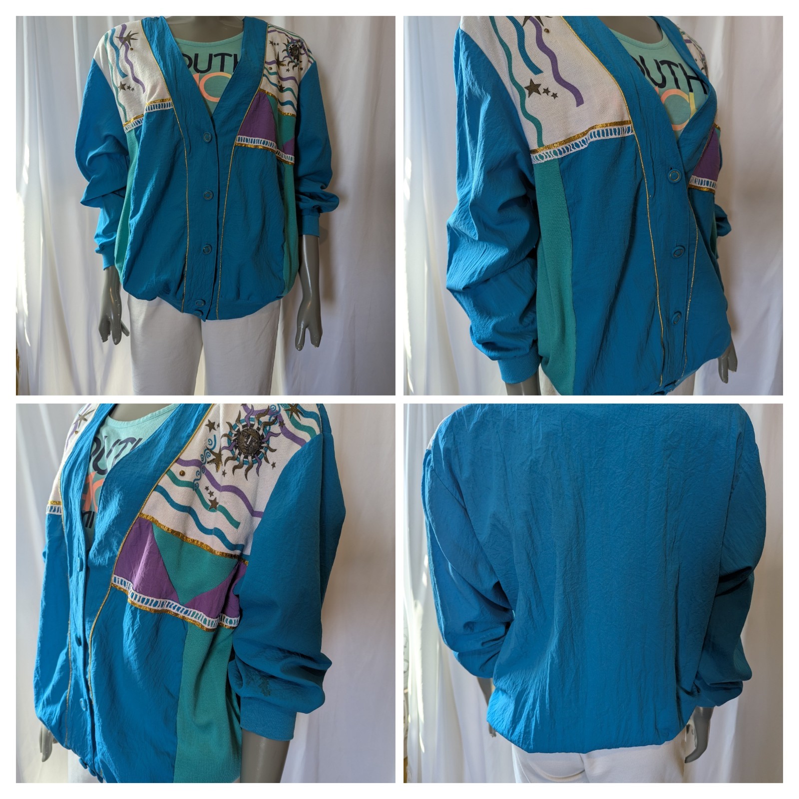 Lot Of 7 1980s Jackets Wild Prints Large Sizes L/XL/1X