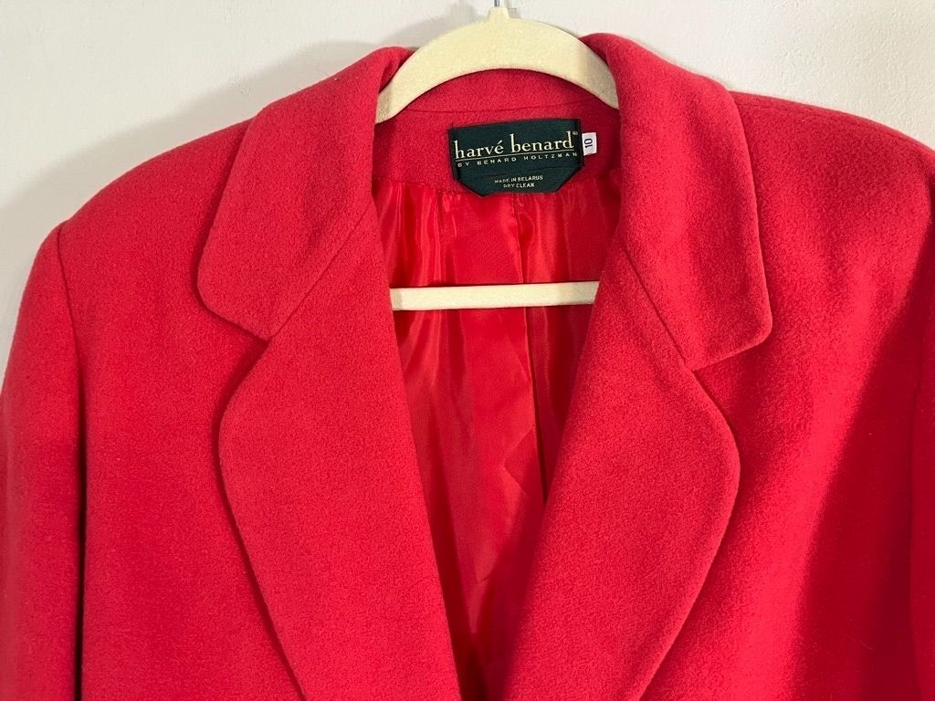 Vintage Wool Jacket Pink 10 Neutral Cashmere 80s Retro Mod Classic Preppy Chic