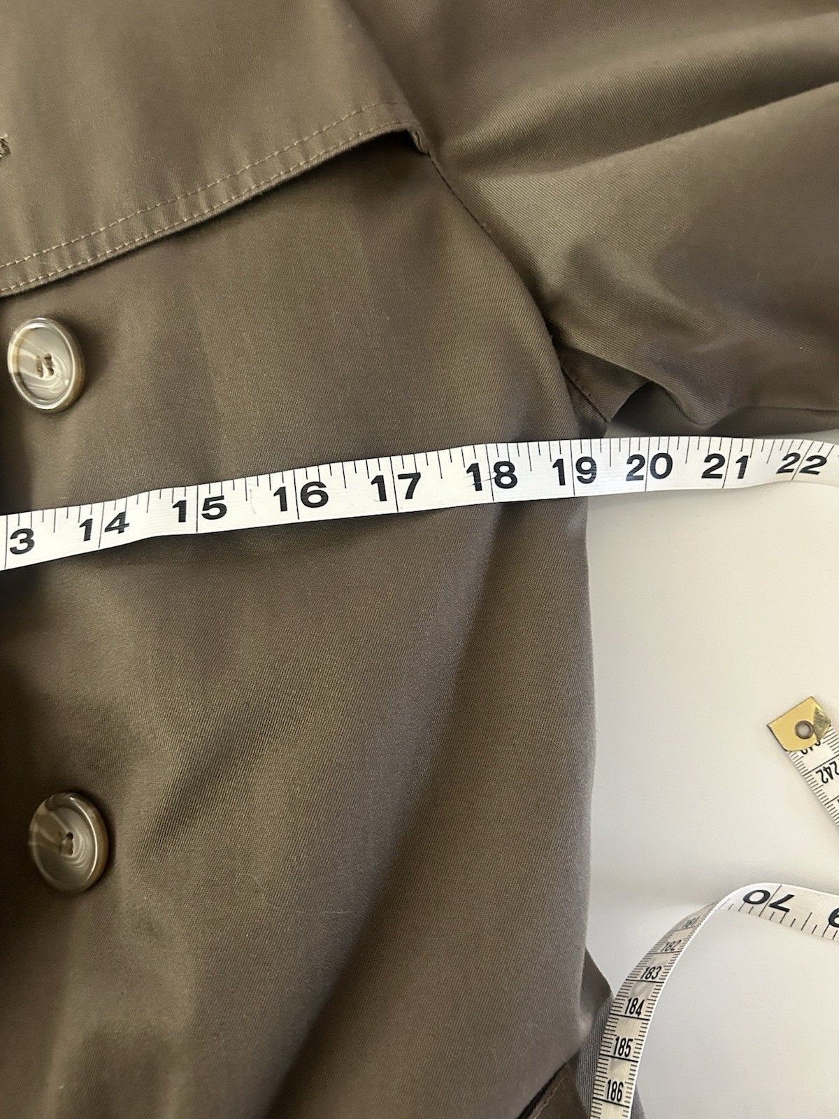 VTG Evan Picone Trench Coat Brown Removable Wool Blend Liner M/L Double Breasted