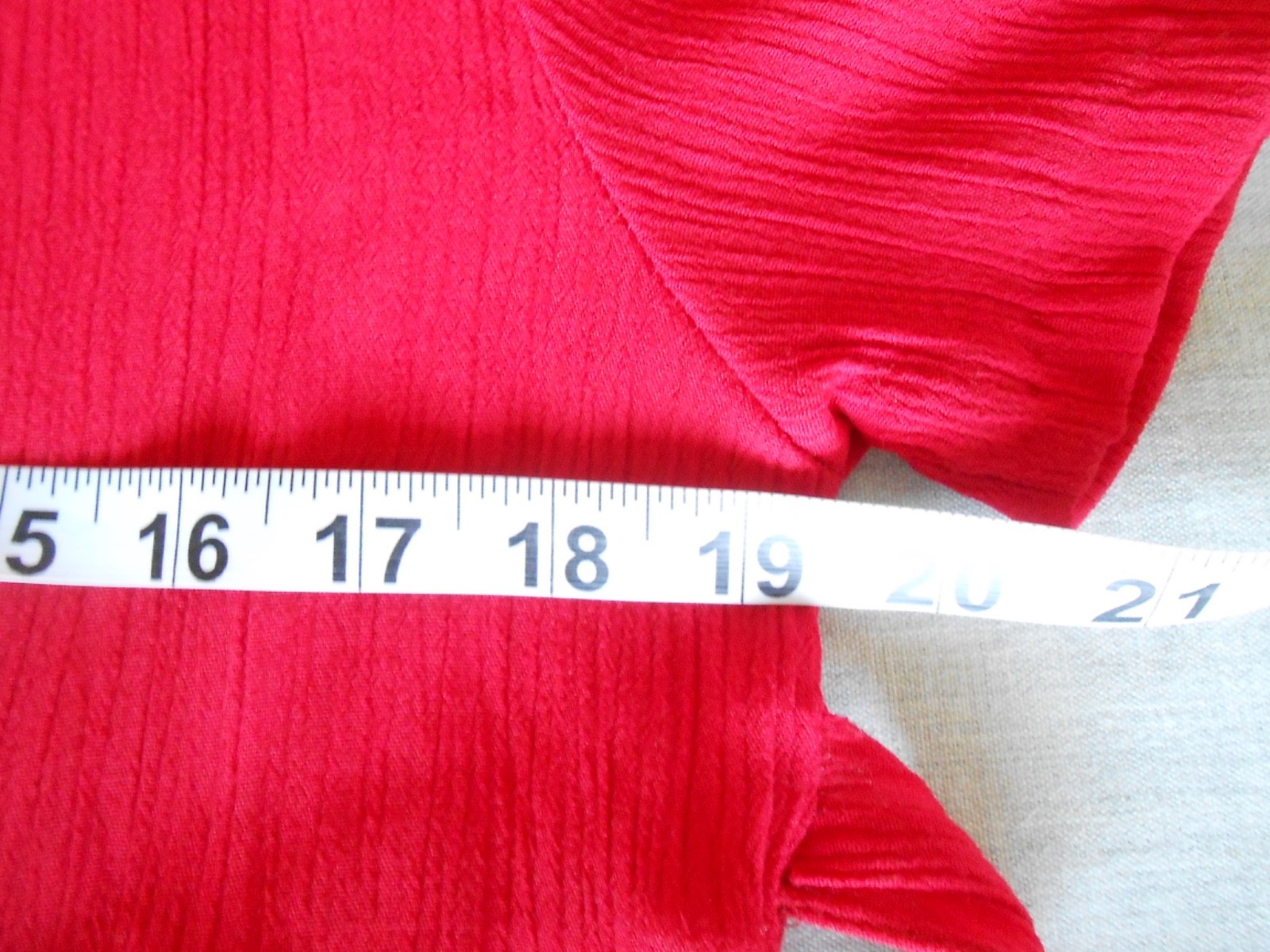 VTG Bultina USA Red Maxi Dress Short Sleeve Button Up Textured Rayon Women’s L