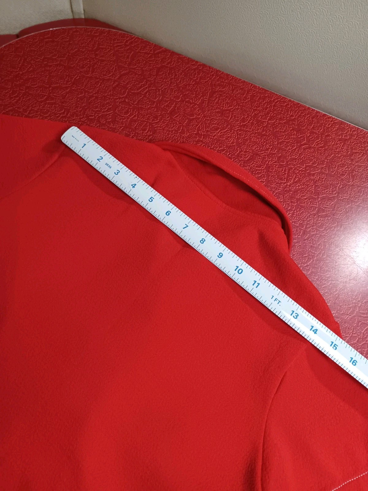 True VTG Mod Mid-century 1960s 1970s 100% Polyester Button-up Shirt Jacket Red M