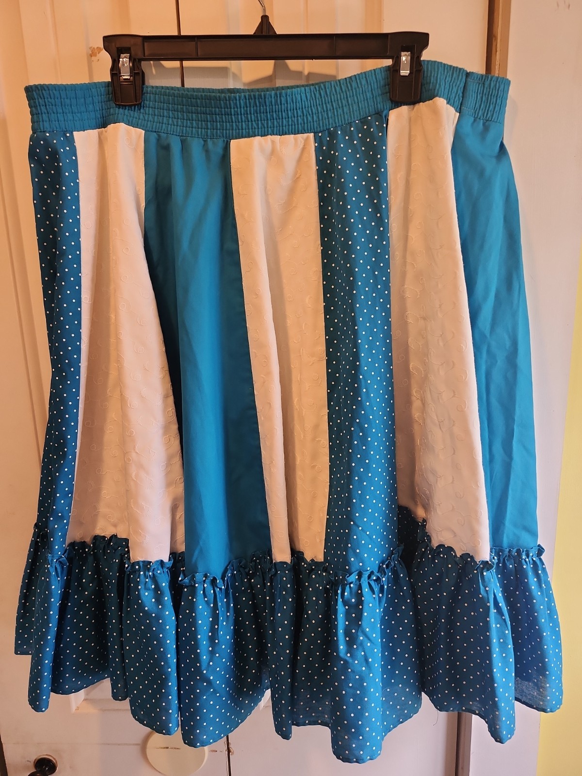Partners Please! Malco Modes Turquoise Square Dance Skirt Medium & Blouse Large