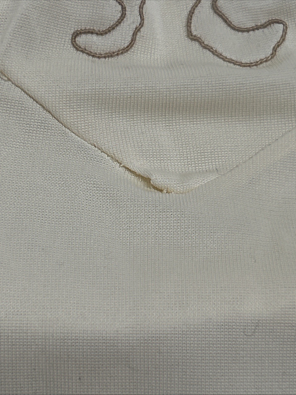 Vintage Top Form Slip Dress Nightie Cream Tan Lace Sz 34 Embroidered S3