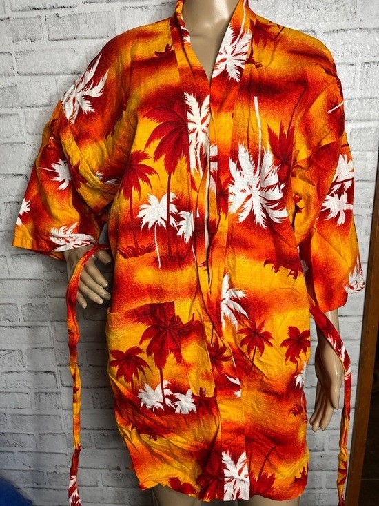 Vintage Hawaiian Hookano kimono short robe s or m