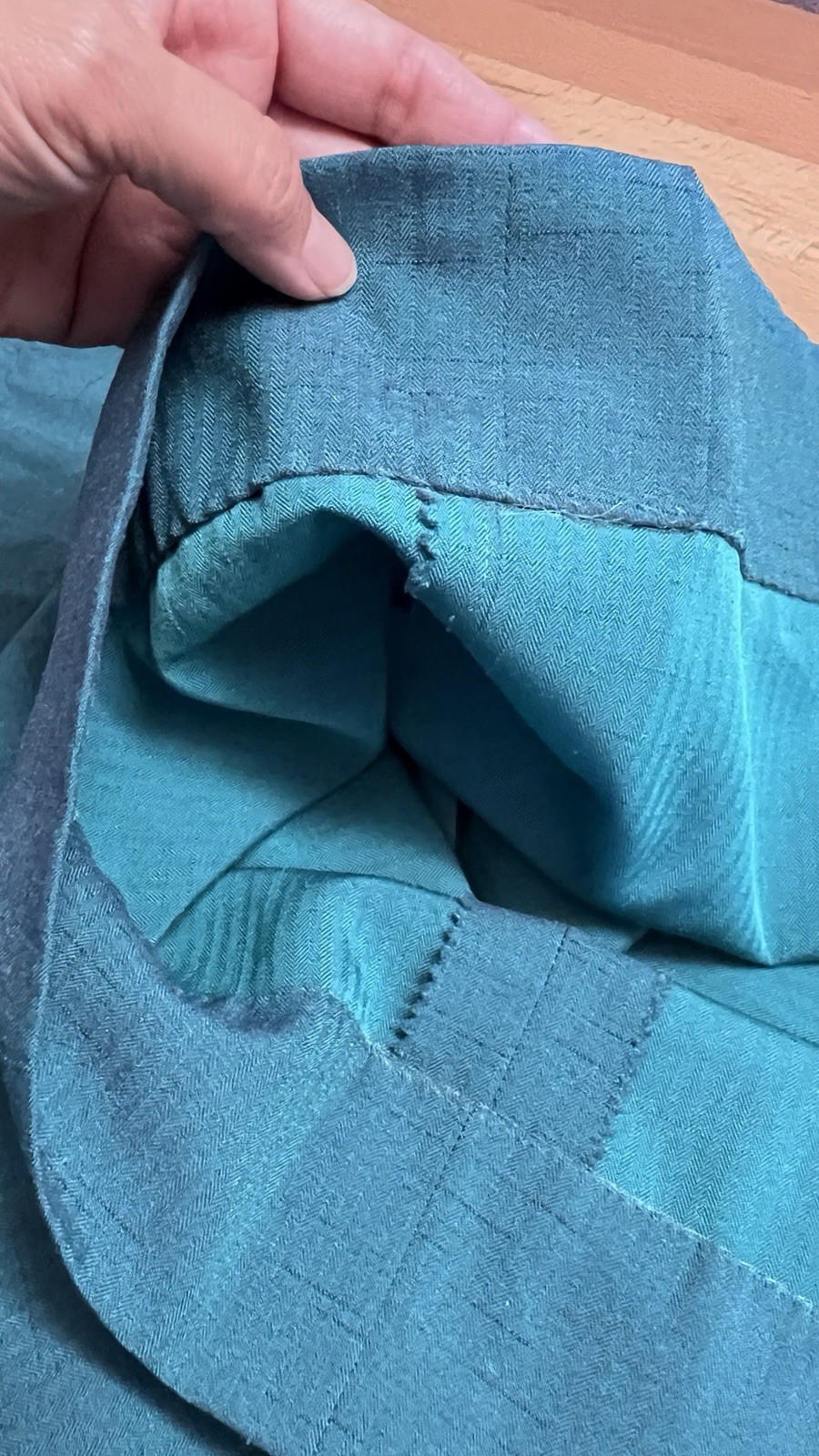 VTG Nardis Of Dallas Teal Dress L/S Cold Shoulder Secretary 70’s 80’s