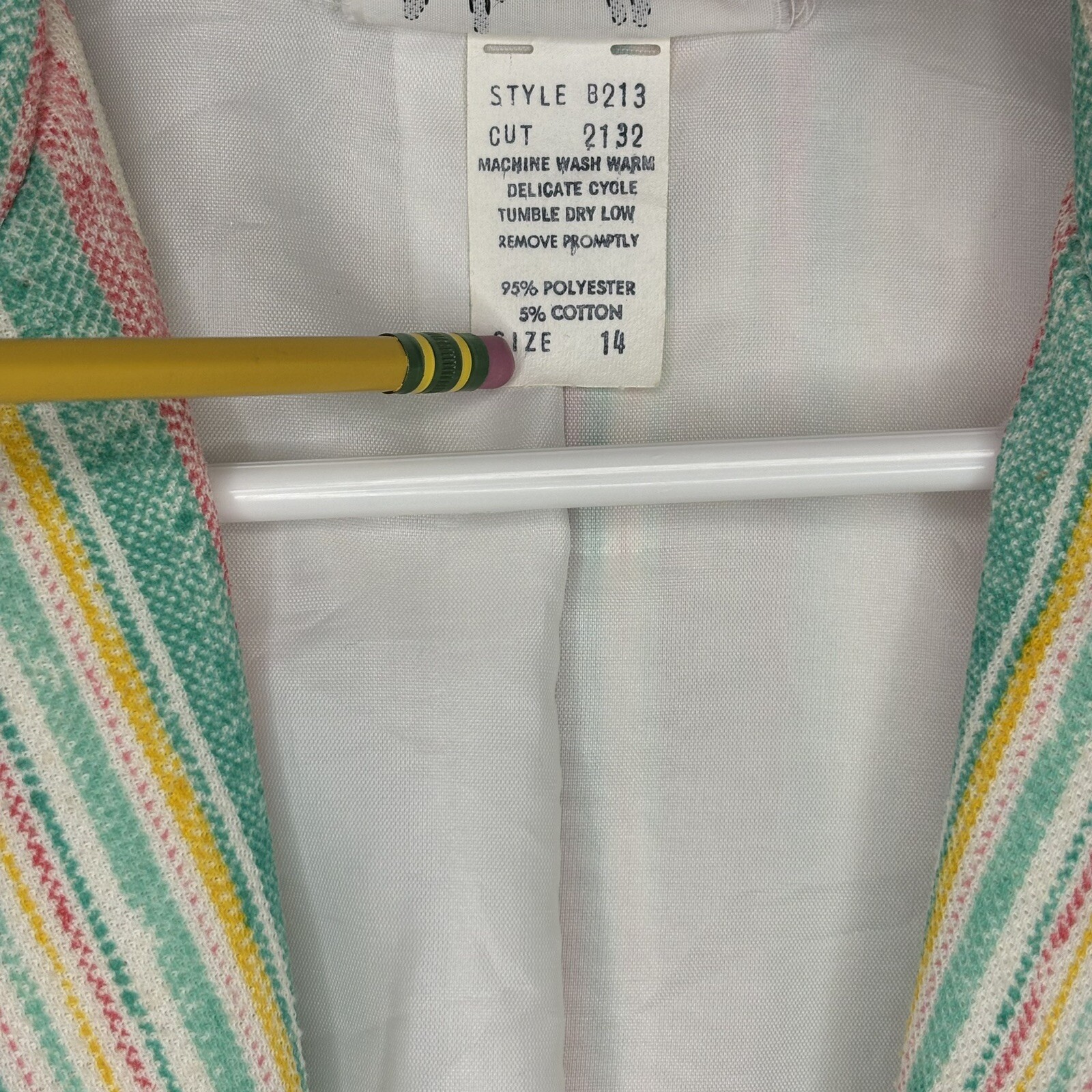 Vintage JO HARDIN Multicolor Blazer Sz 14 Women Professional Brunch Work Office