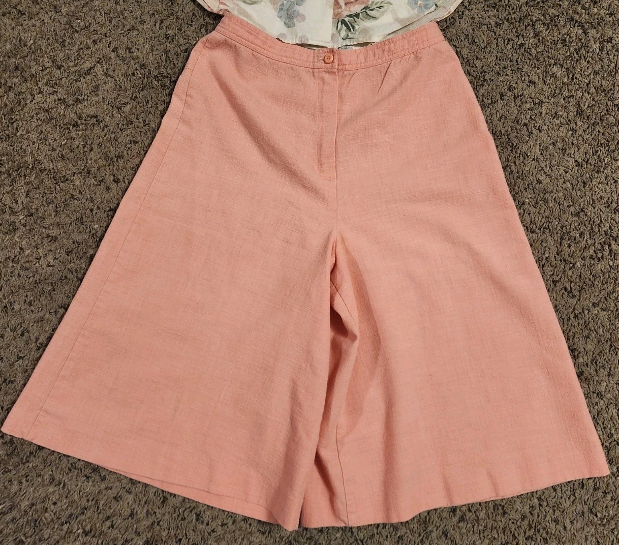 VINTAGE THE RED EYE PINK CULOTTES SIZE 13 + JUST MAGGIE TOP SIZE L USA
