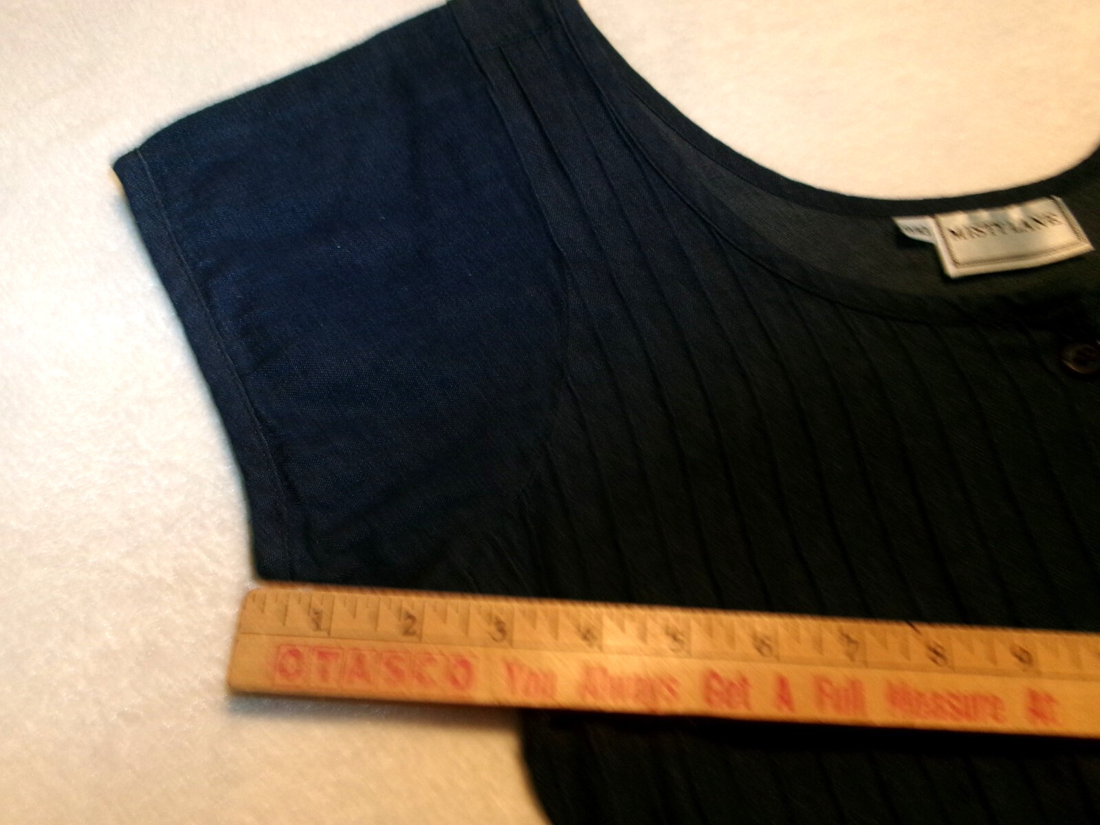 Vtg Misty Lane Jean Dress Full Skirt Fitted Bodice Union Made Cottagecore 9-10