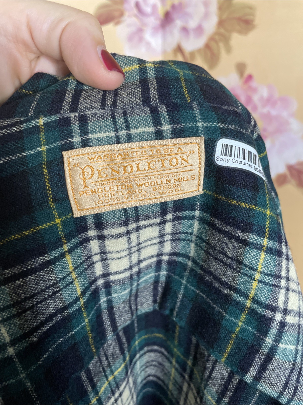 Vintage 1940s Sz S/M Pendleton Pure Wool Plaid Shirt Jacket ’49er Chore Coat
