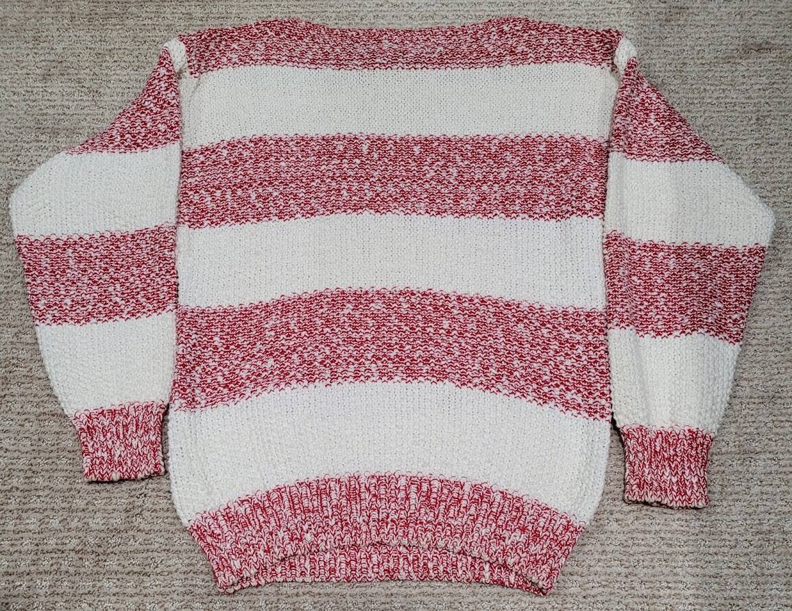 Vintage Women’s Lake Harmony Rowing Club Red White Sweater S *See Measurements*