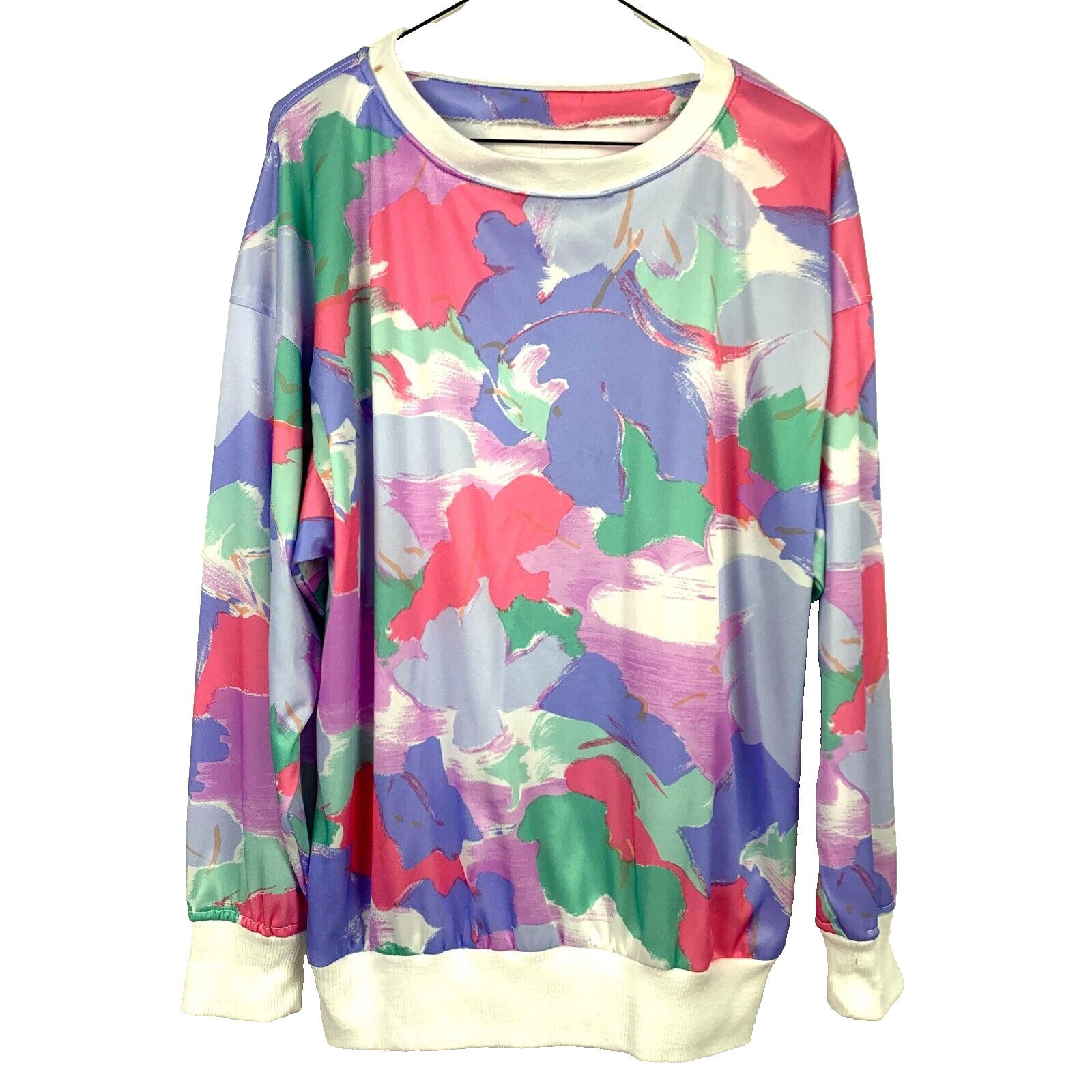 Vintage 80s Drapey Abstract Art To Wear Funky Goldbergs Shirt Large XL