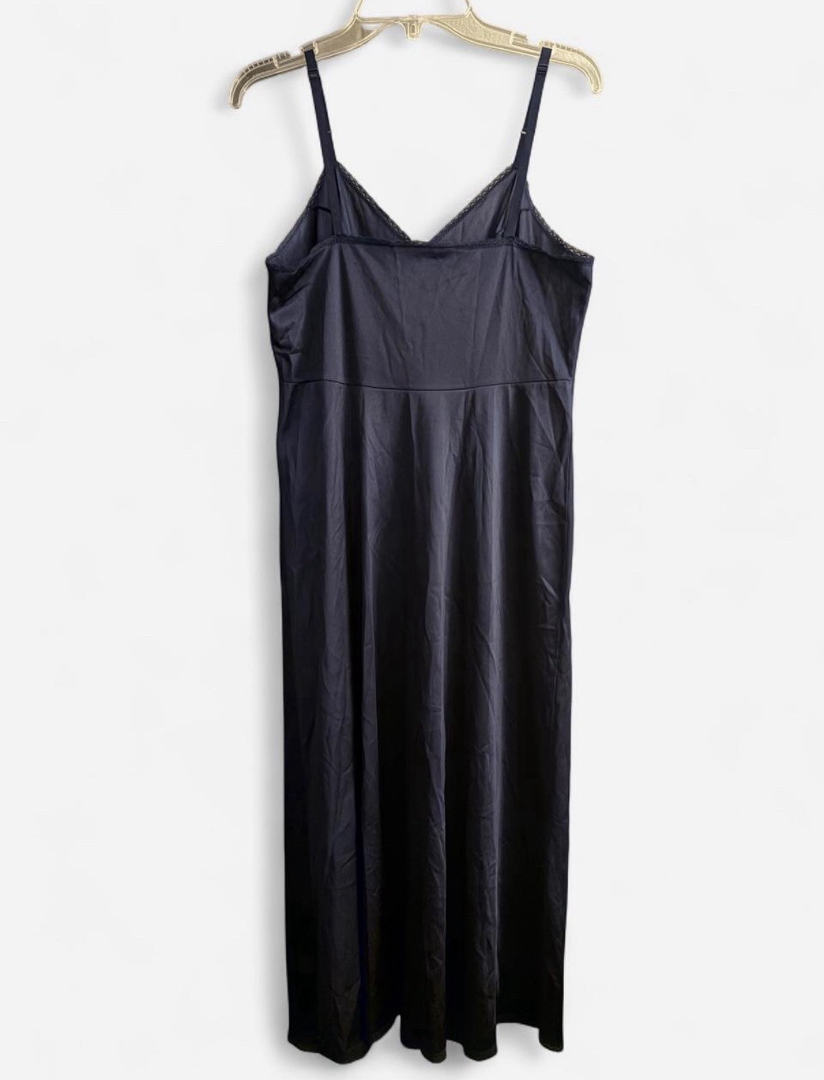 Vintage 80s Vanity Fair Midi 100% Nylon Slip Dress Small