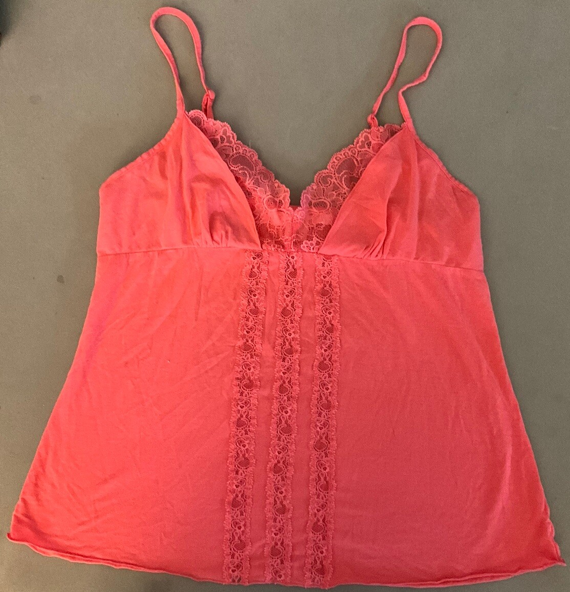 Vintage Victoria’s Secret Knit Camisole Top, Size Medium, Pretty Melon Color