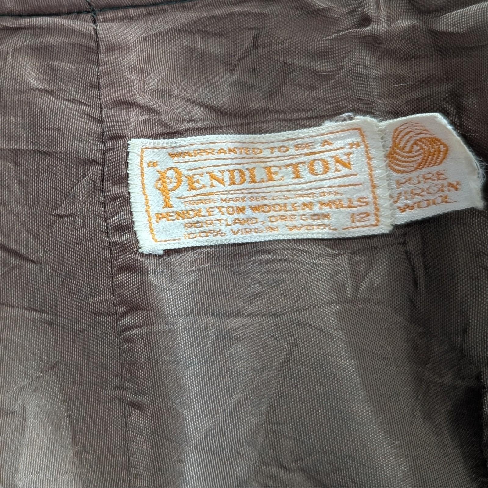 Vintage Pendleton Wool Skirt Grandma Librarian Lined 25″ Waist Twee Rockabilly