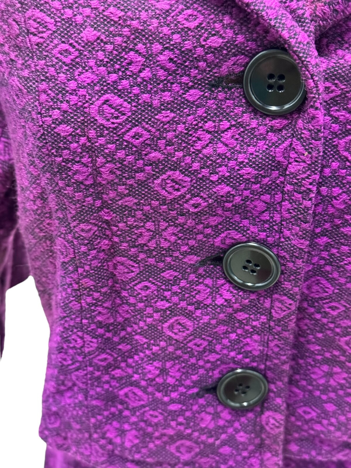 1950s Vintage Suit Purple Tweed Suit w/Cropped Jacket Snyder Craft California S
