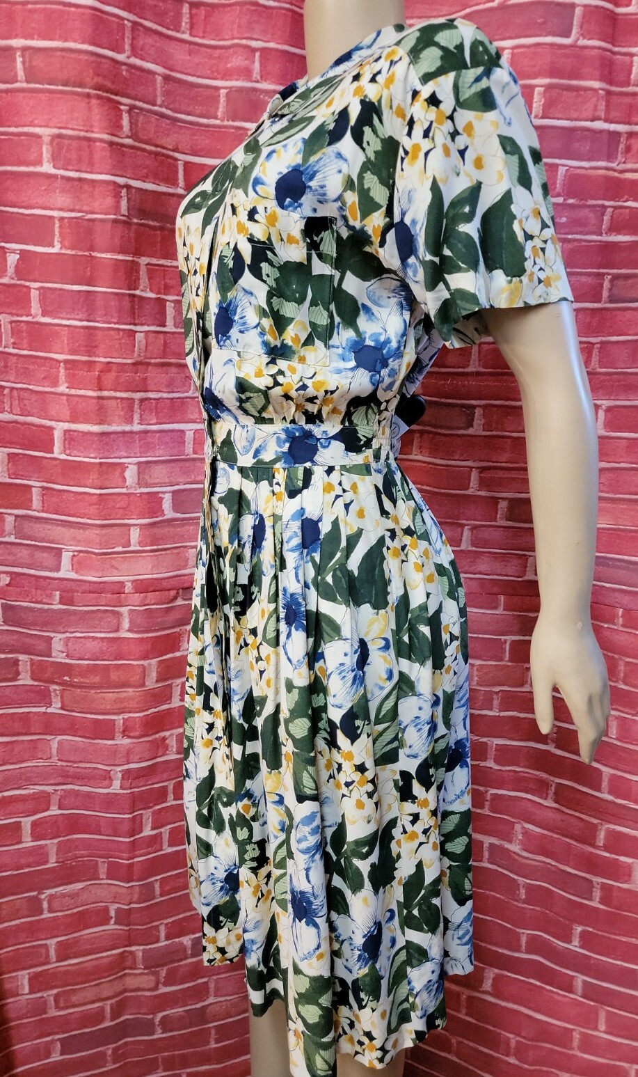 CAROL ANDERSON Petites Vtg 80’s COTTAGECORE Women’s Floral Dress Size 10 #W7
