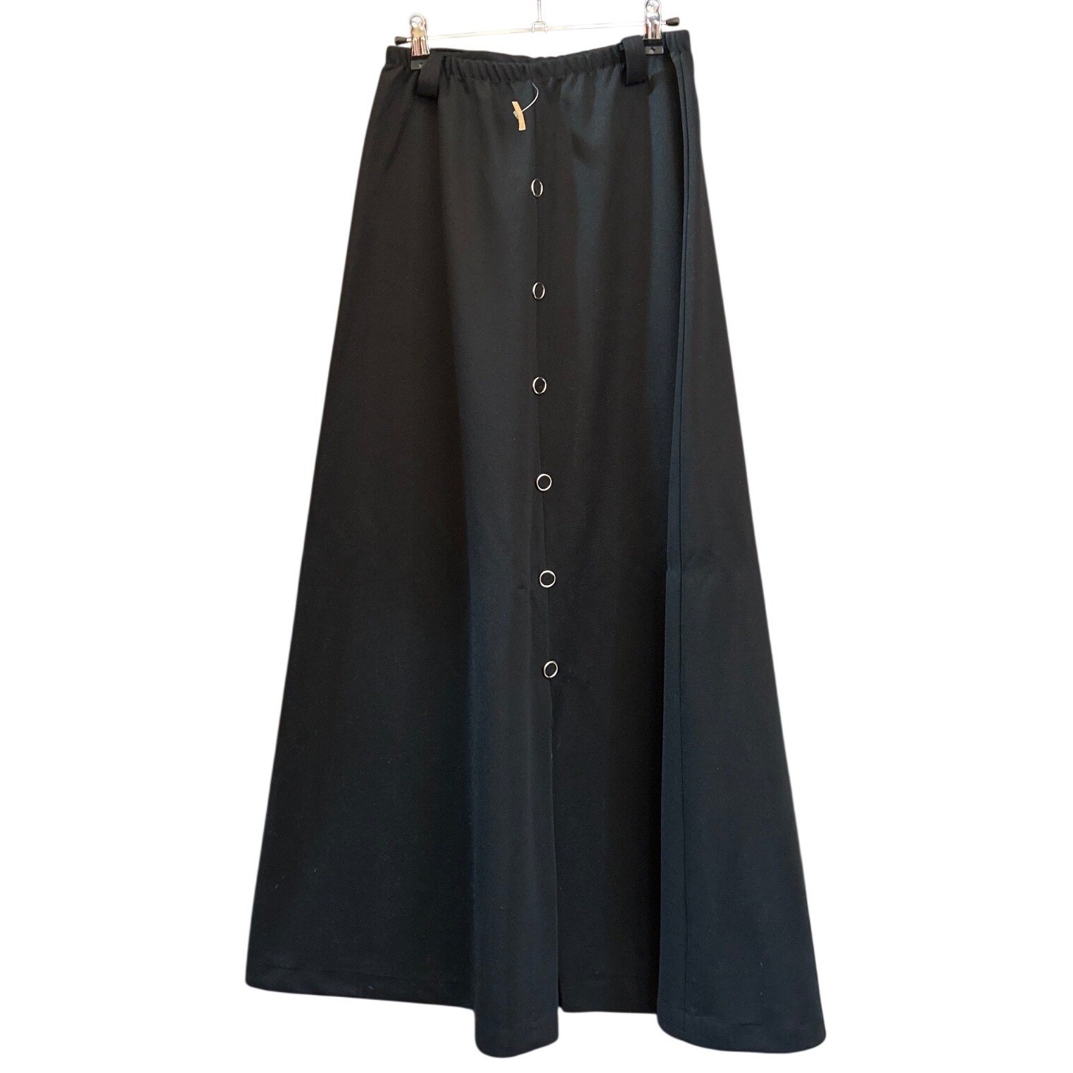 Vintage Springmaid Maxi Skirt Dark Academia Minimalist Snag Resistant Black 14