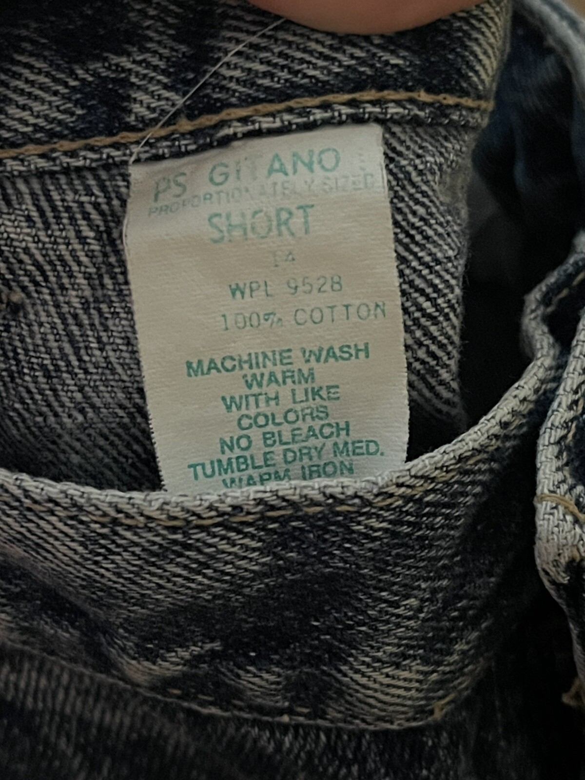 VTG P.S. Gitano 10 short Jeans Relaxed Taper Mom High Waist Acid Wash 31 X 28