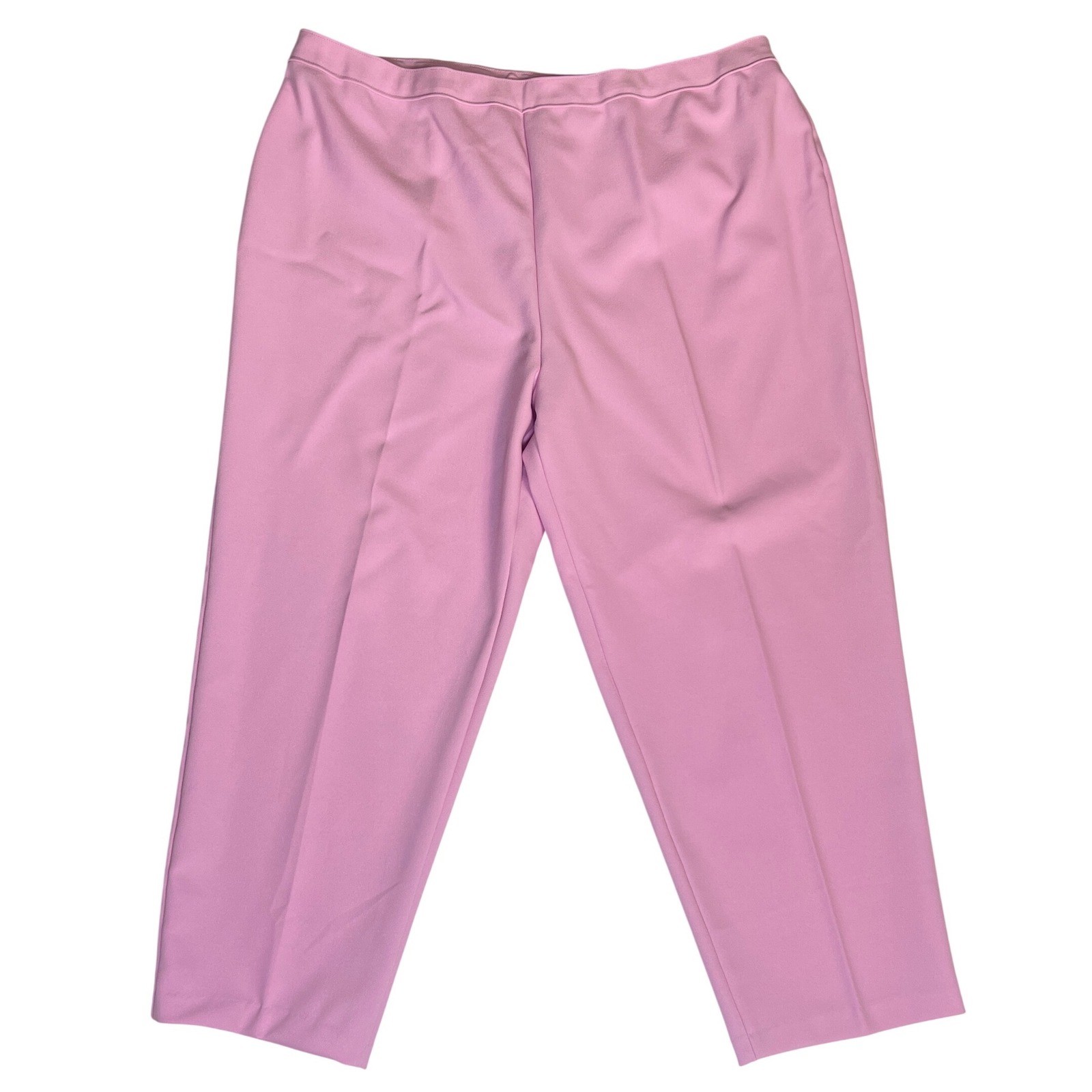 Vintage Bend Over Pink Pull On Pants Plus Size 26WP Straight Leg Textured Knit