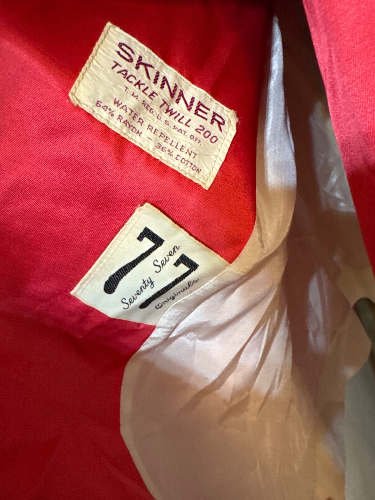 VTG 50’s Ladies SEVENTY SEVEN ORIGINAL Coat Skinner Tackle Twill 200 Dark Rose