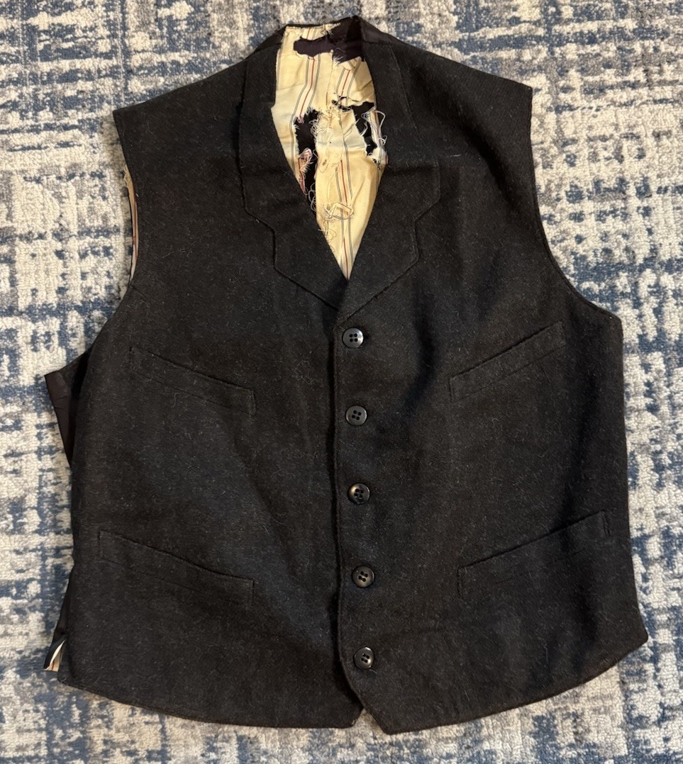 Antique Early 1900s 1910s 1920s 1930s French Paris Waistcoat Vest Size Small