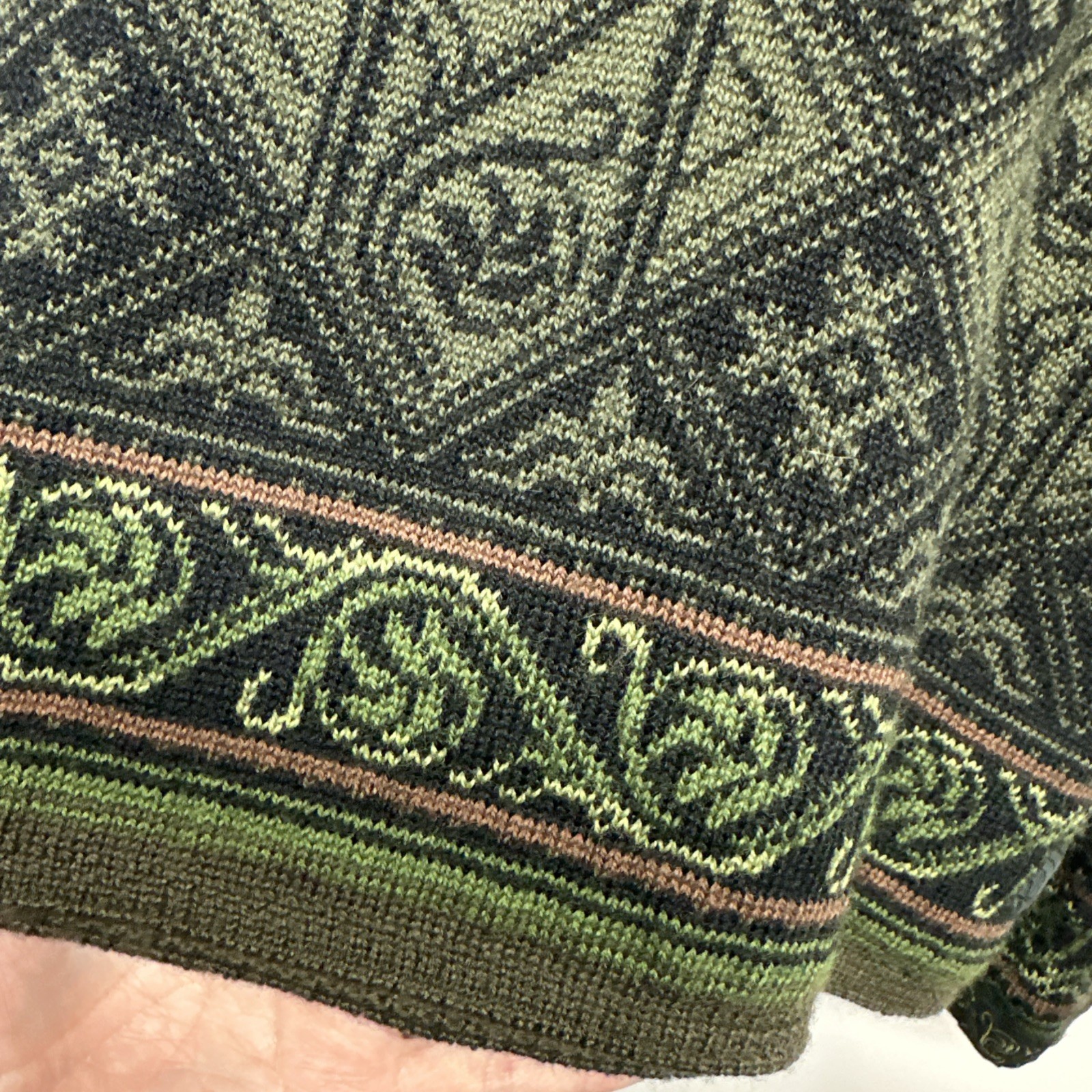 Women’s Dale Of Norway 100% Wool Pullover Sweater Ladies Large L Olive/Black