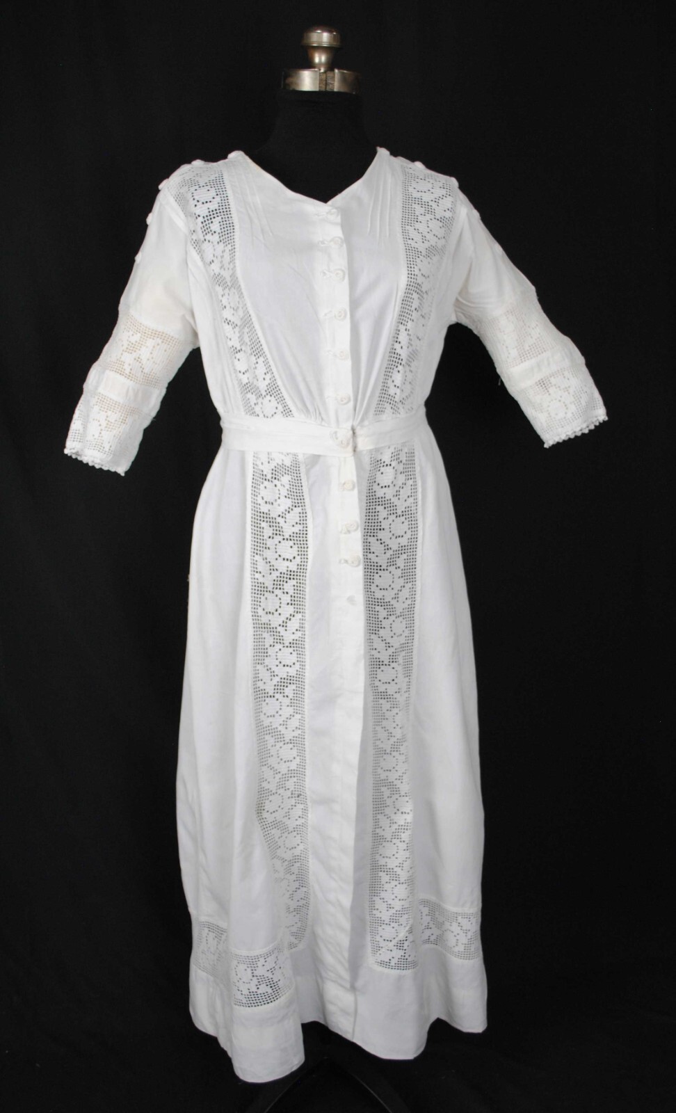 EDWARDIAN LINEN DAY DRESS, 1915-1920