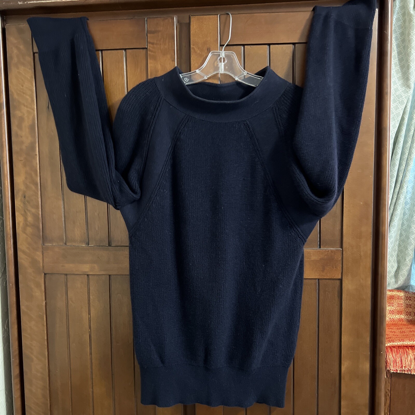 Vintage Issey Miyake 80’s oversized womens Angora / Cotton navy sweater Size S/M