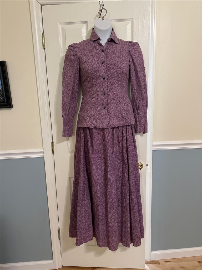 Aunt Abigail’s Attic Skirt/Shirt Women Med/Large Fit Flare Prairie Country 70s