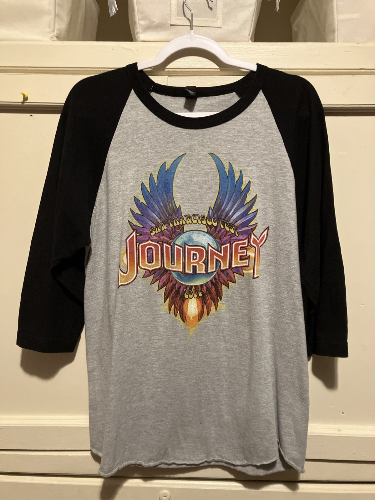 Journey Tshirt San Francisco Fest 2014 Raglan Sleeve Medium tultex