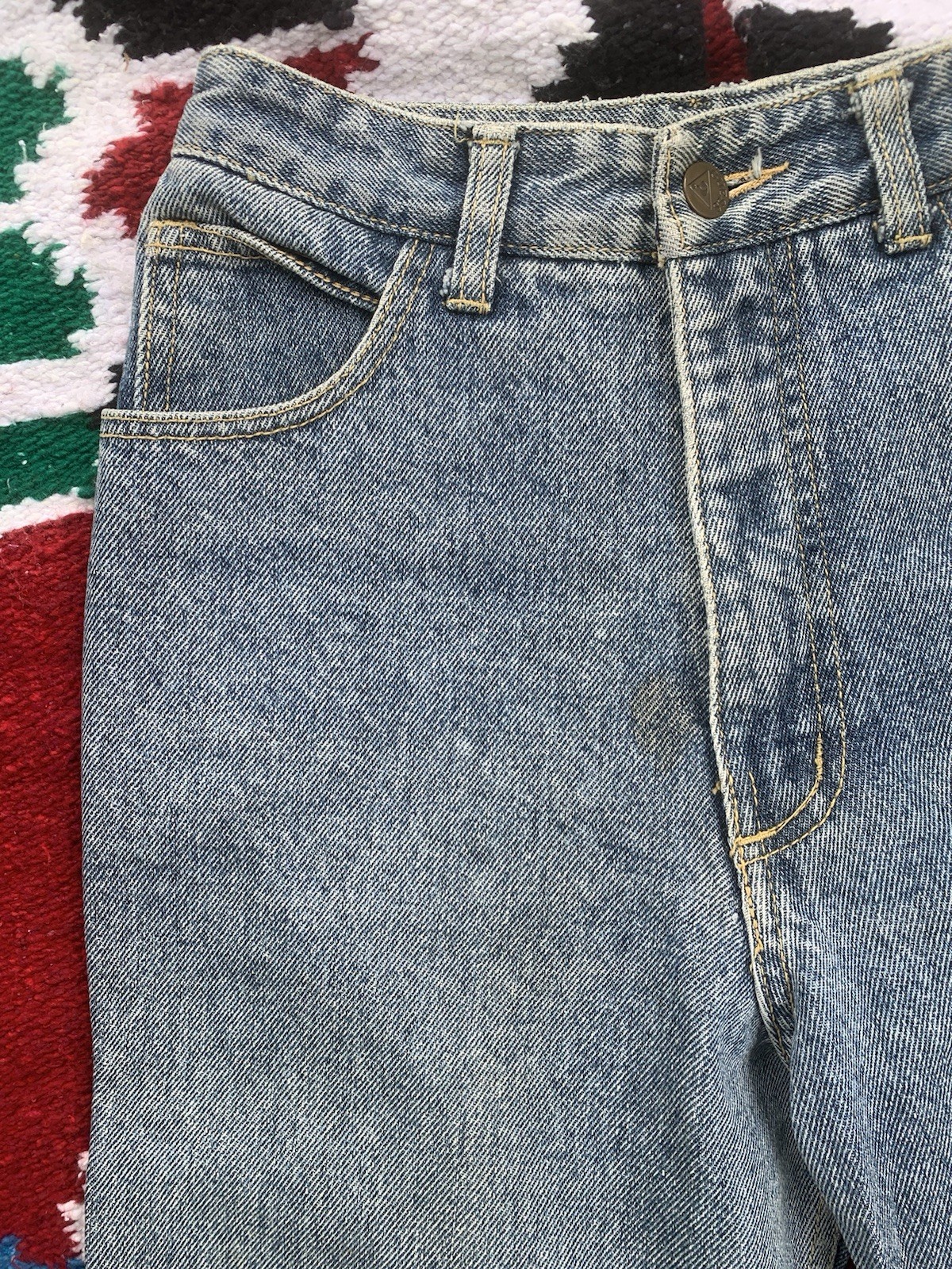 Vtg GUESS By Georges Marciano High Waist Ankle ZipLight Wash Denim Jeans Size 29