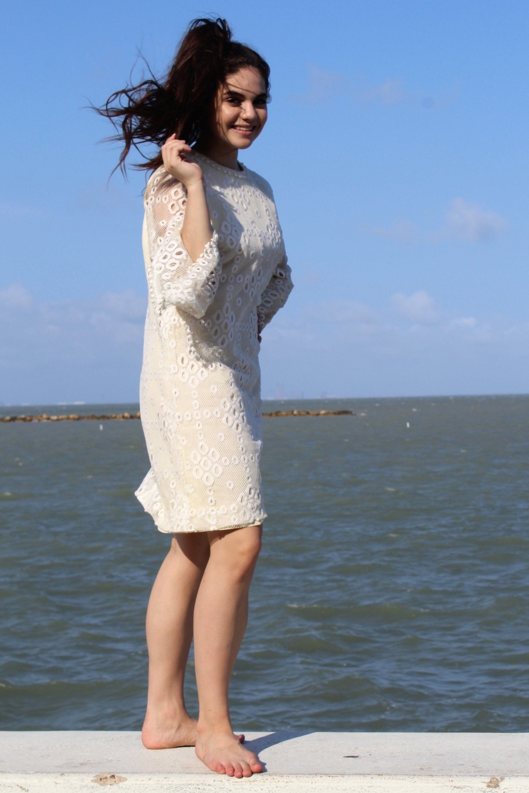 Vintage 60s Junior Sophisticates Originals Ivory Lace Dress S/M Women