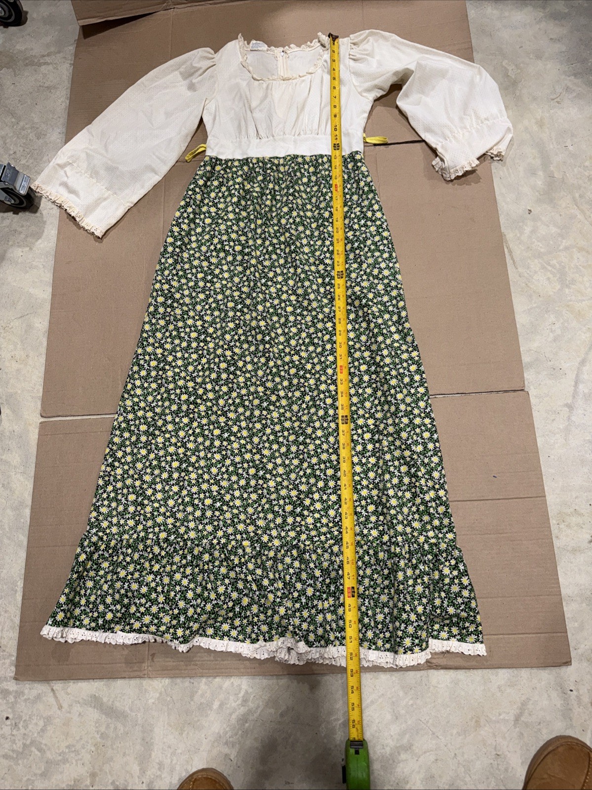 Vintage Berkleigh Juniors Daisy Prairie Maxi Dress 70s