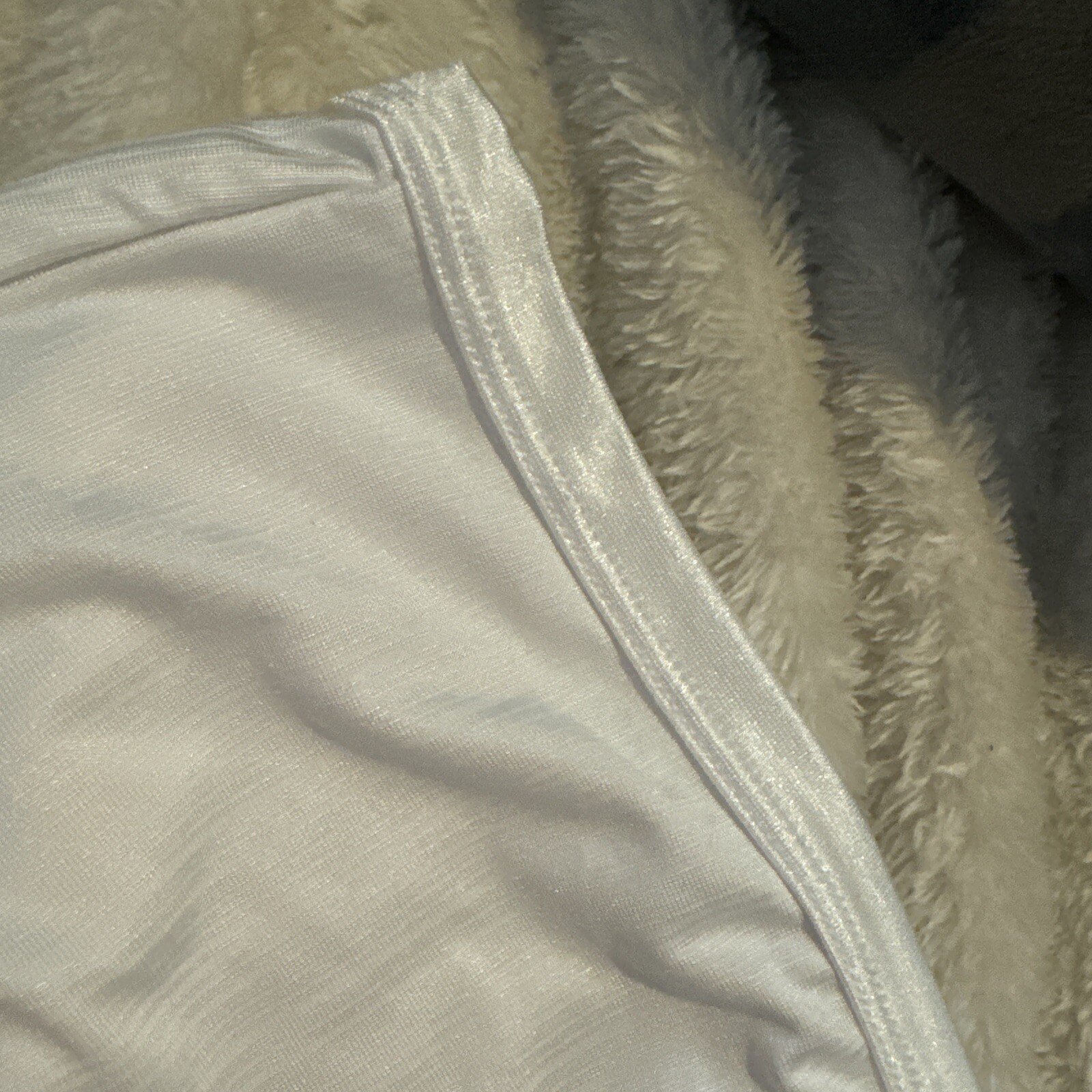Vintage VANITY FAIR Brief PANTY WHITE Satin NYLON Stretch Second Skin 10/ 3XL