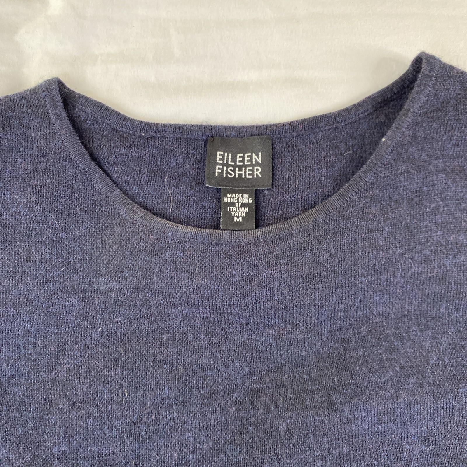 Vtg Eileen Fisher Navy Tank & Skirt Set 2 Piece Sz Med 100% Merino Wool Minimal