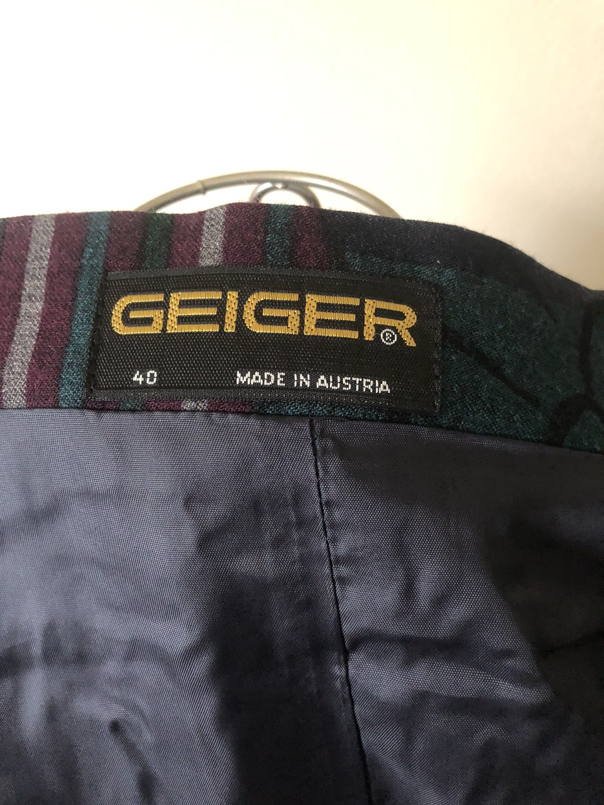 Vintage Geiger of Austria -Pleated Midi Skirt 100 % Wool Butterfly, S (EU40)