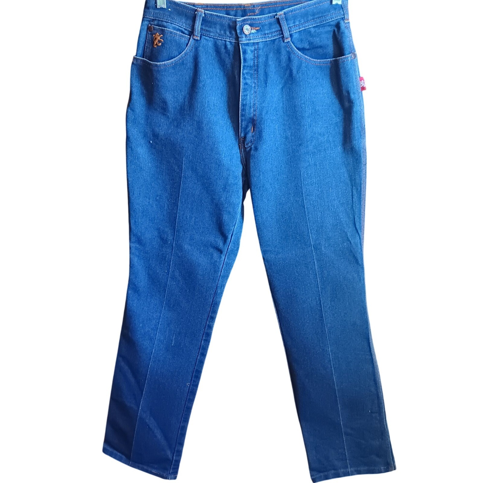 True Vintage Disco Jeans 16 30×32 Braxton High-Waist Denim Embroidered Pocket