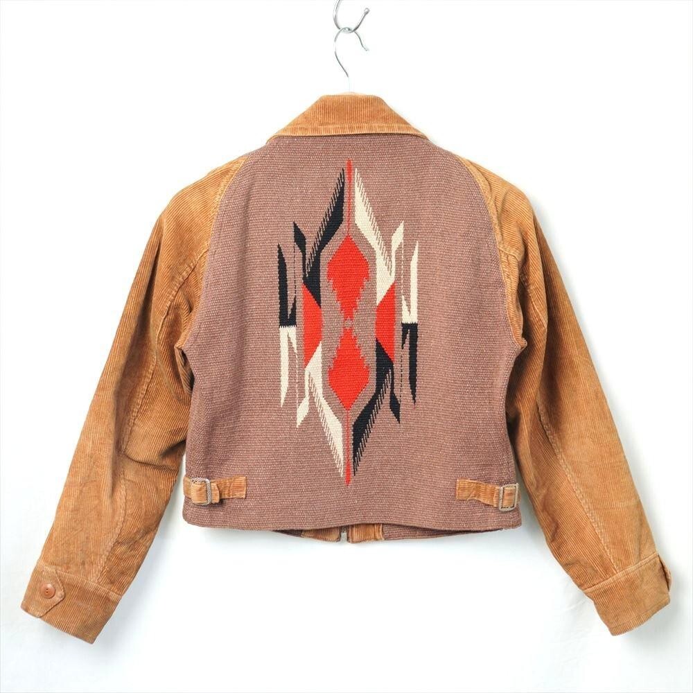 CHIMAYO Blanket Sports Jacket Size Unknown Beige Brown Women Vintage 1930-40’s