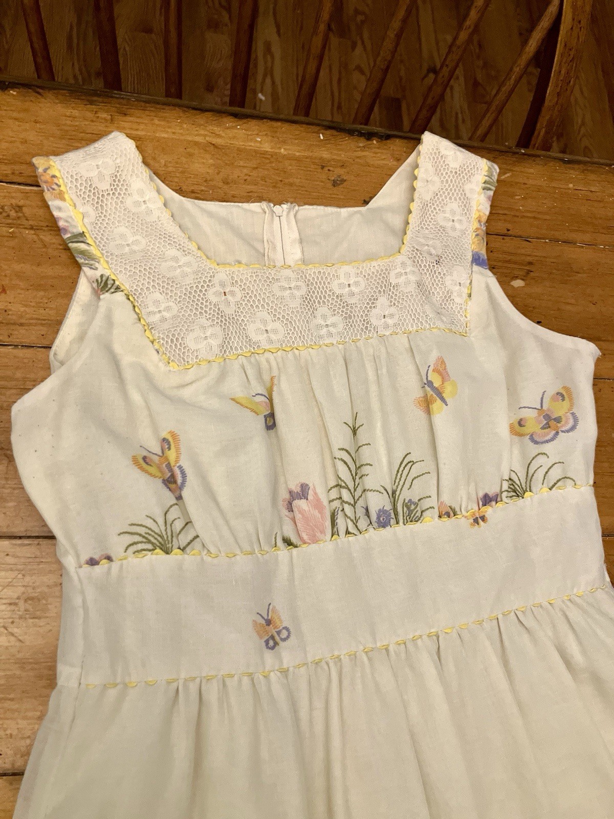 PBJ By Jerell 60’s 70’s Retro Boho Hippie Dress Butterfly Floral XS/S