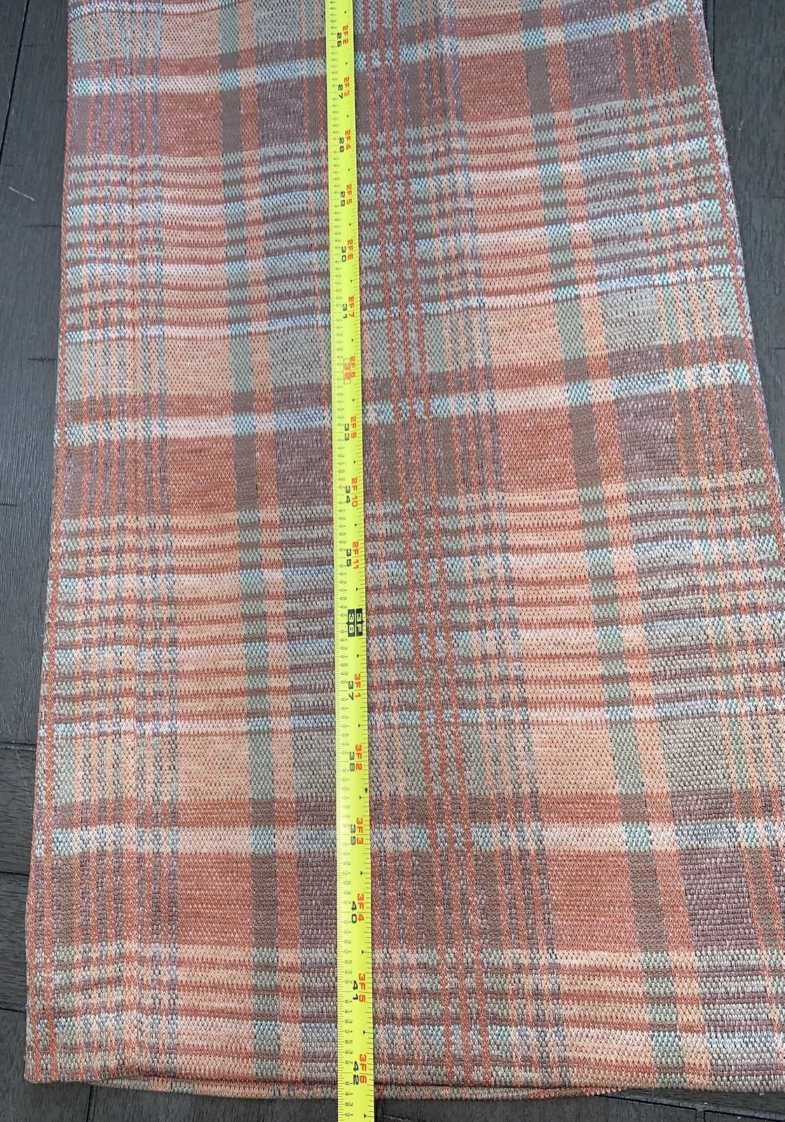 B7 VTG 25×30” SM GRAFF 60s PANTS RUST/TAN PLAID MCM FLARED MOD/GOGO DISCO PULLON