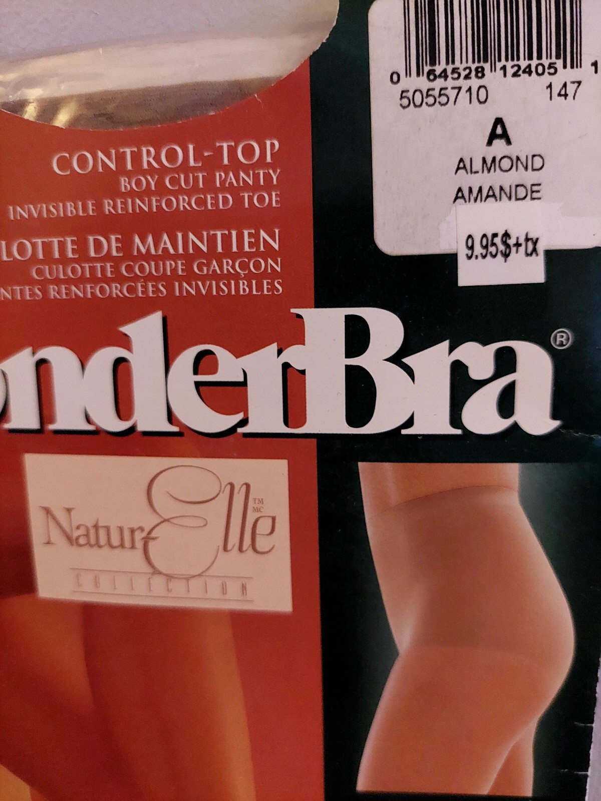 Vintage Pantyhose Wonderbra Silky Softness Control Top Color Almond size A BDR2