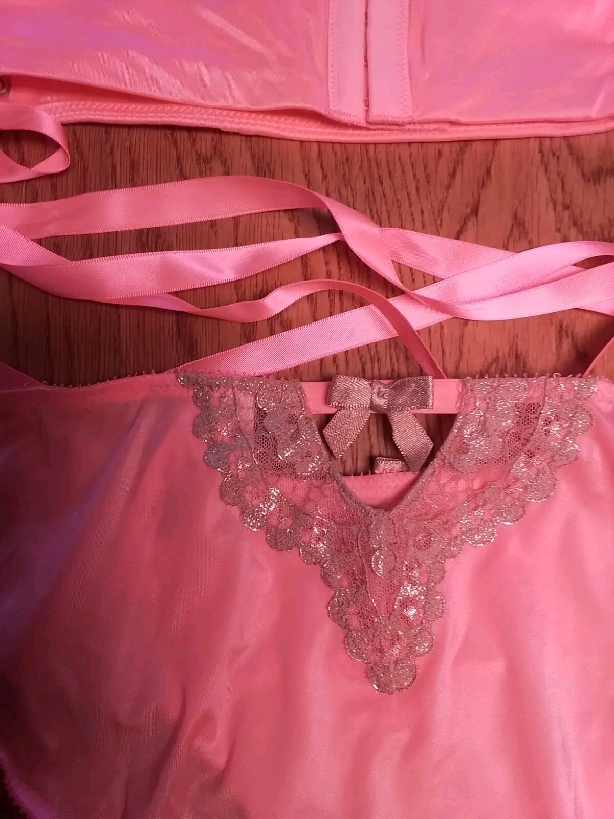 VTG VICTORIA’S SECRET Very Sexy CORAL PANTIES & Waist Cincher Belt Corset M/L