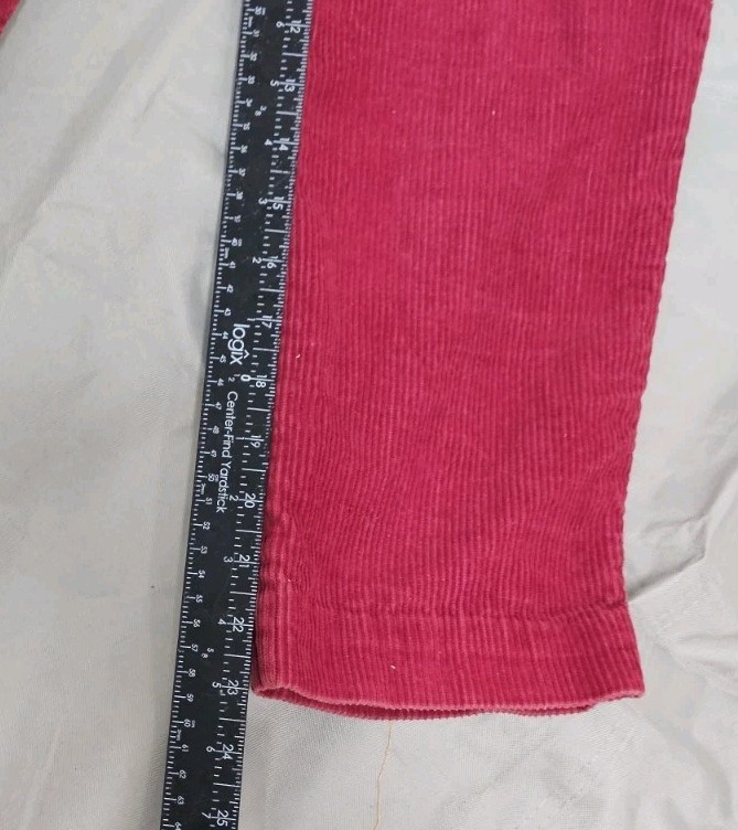 Calvin Klein Juniors Corduroy Pants Burgandy High Waist Straight Leg Sz10 1990s