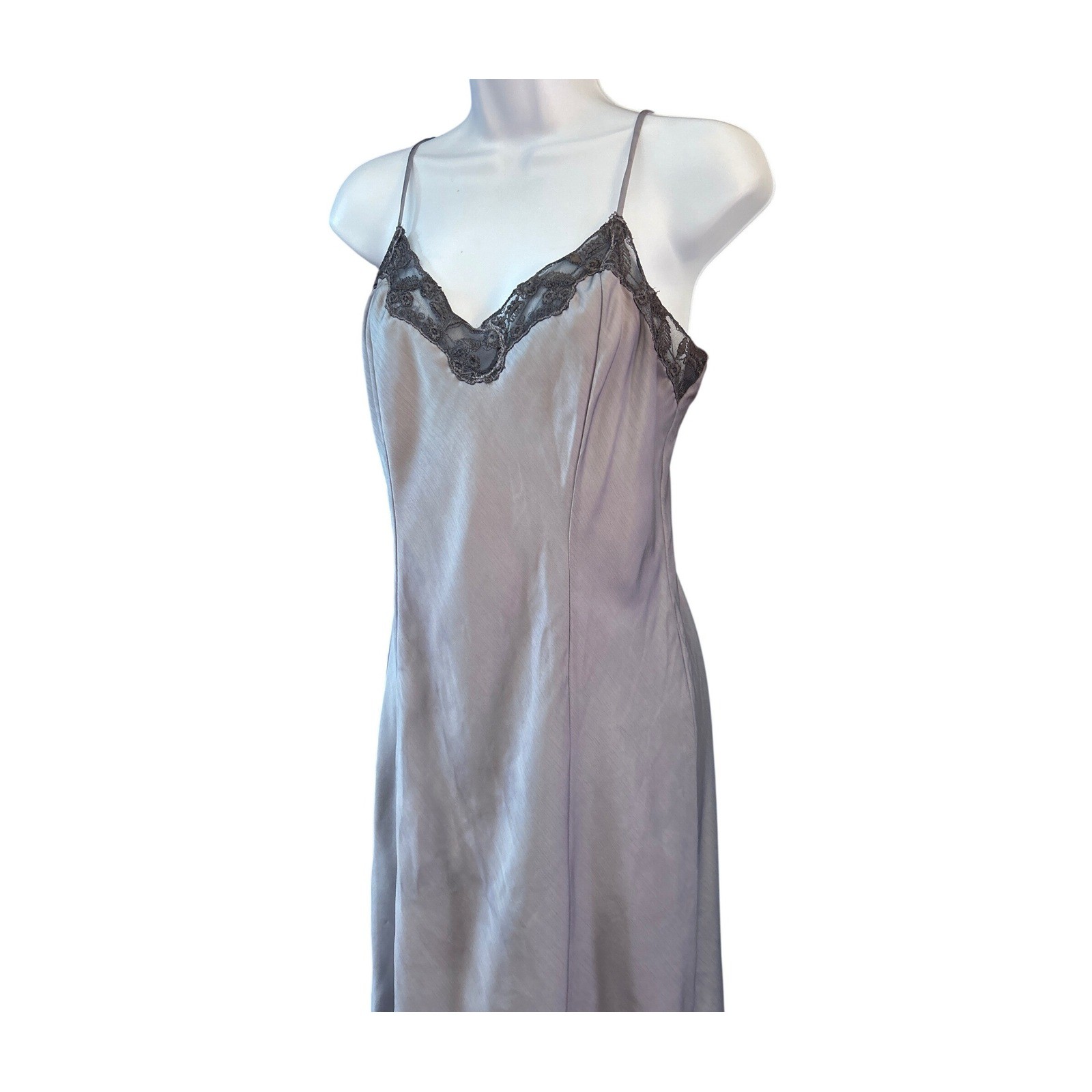 Vintage Vanity Fair Slip Hand Dyed Dress Lace Trim Coquette Regencycore Romantic